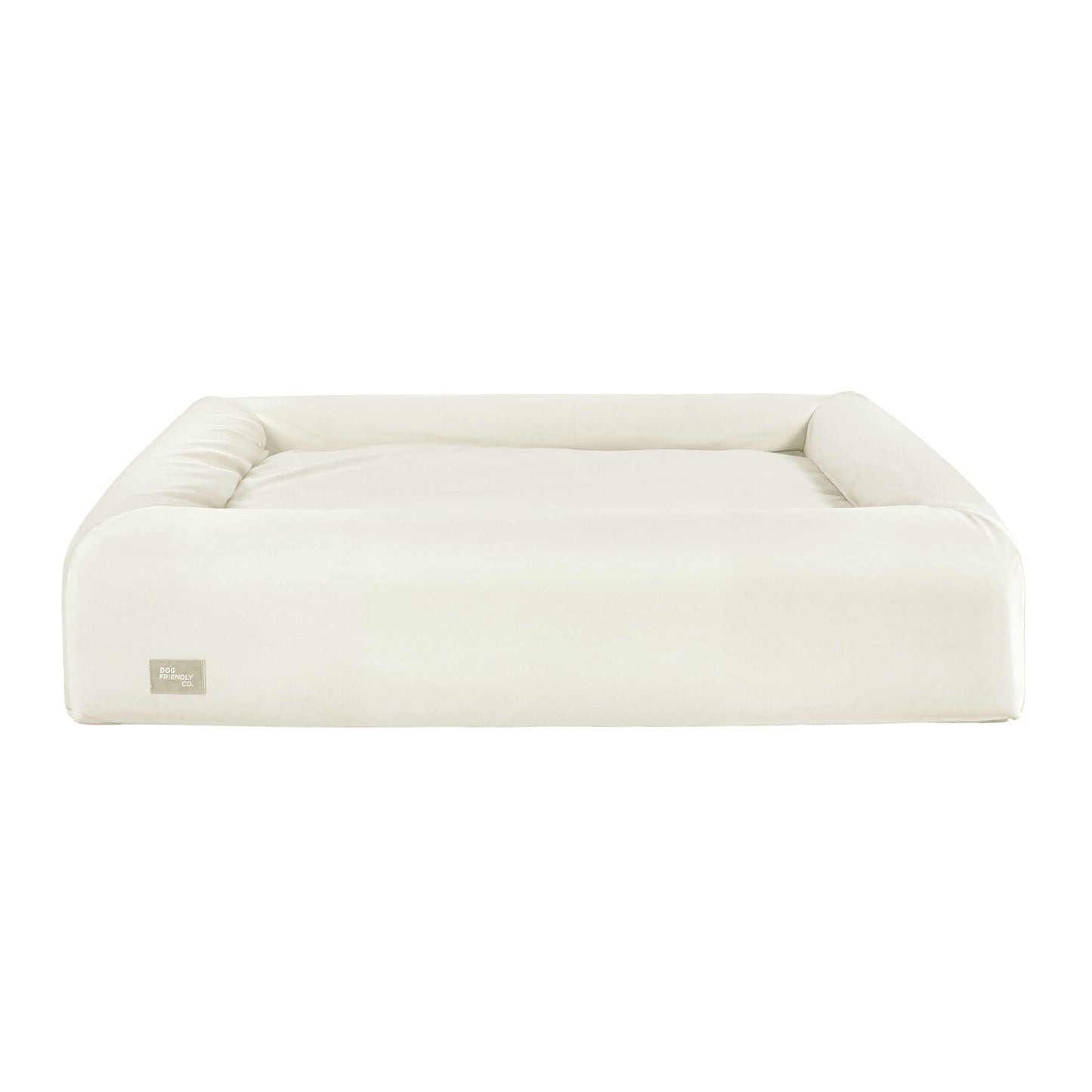 Velvet Easy Fit Dog Bed Cover - Beige