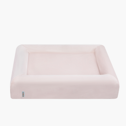 Velvet Easy Fit Dog Bed Cover - Pink
