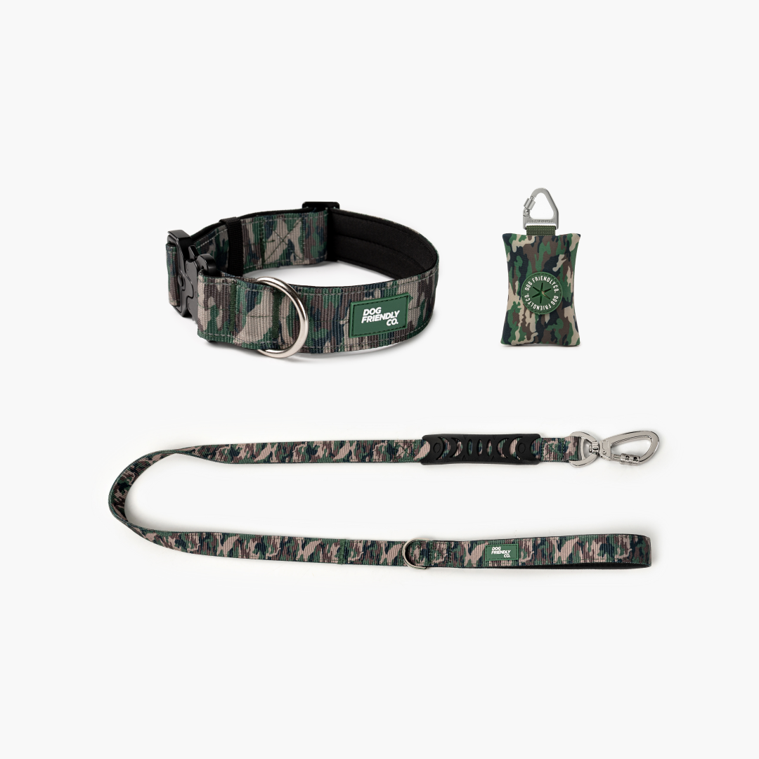 Collar Walk Set - Green Camo