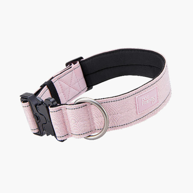 Tactical dog collar from the 7AM Club Limited Edition in Sakura (light soft pink)