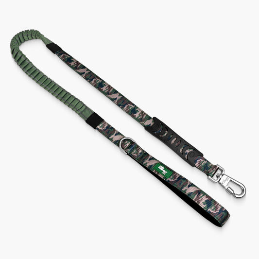 Bungee Dog Leash - Green Camo