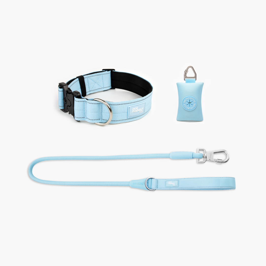 Collar Walk Set - Sky Blue
