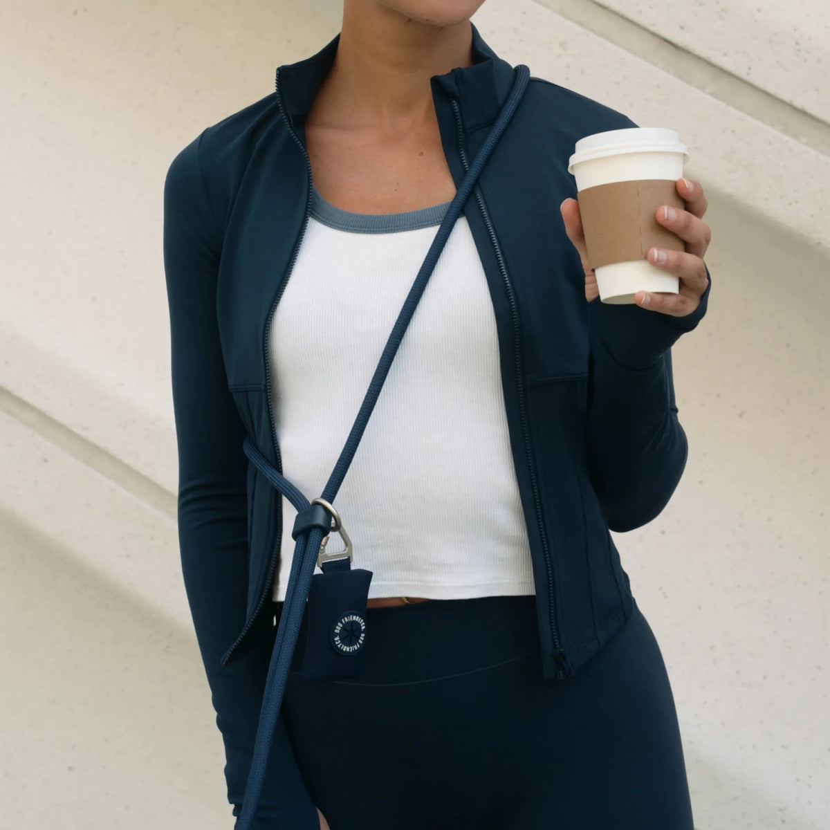 Hands Free Leash - Navy Blue