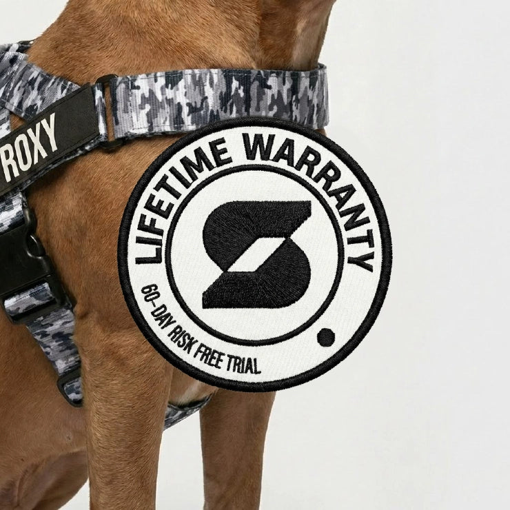 Personalised Dog Harness - Grey Camo