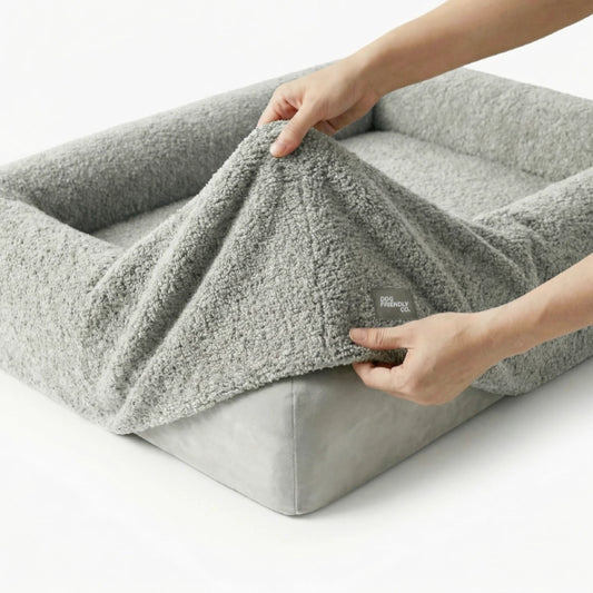 Bouclé Bed Replacement Cover - Grey Bouclé