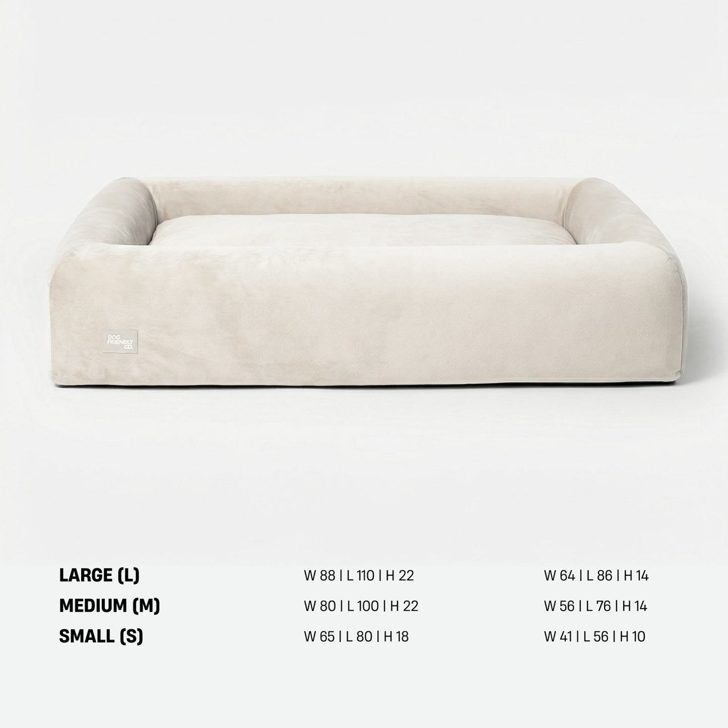 Premium Orthopedic Memory Foam Dog Bed - Beige (Medium) (LP)