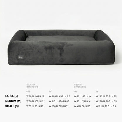 Premium Orthopedic Memory Foam Dog Bed - Charcoal