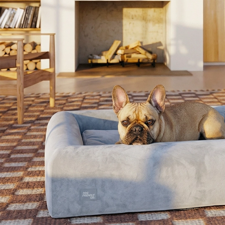 Premium Orthopedic Memory Foam Dog Bed - Grey (Medium)