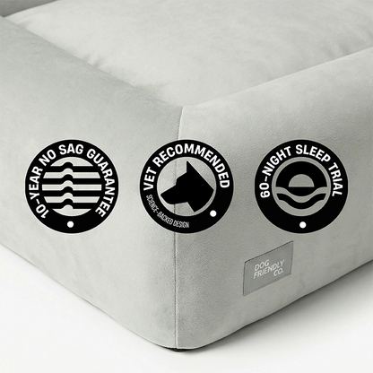 Premium Orthopedic Memory Foam Dog Bed - Grey (Medium) (LP)