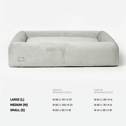 Premium Orthopedic Memory Foam Dog Bed - Grey (Large) (LP)