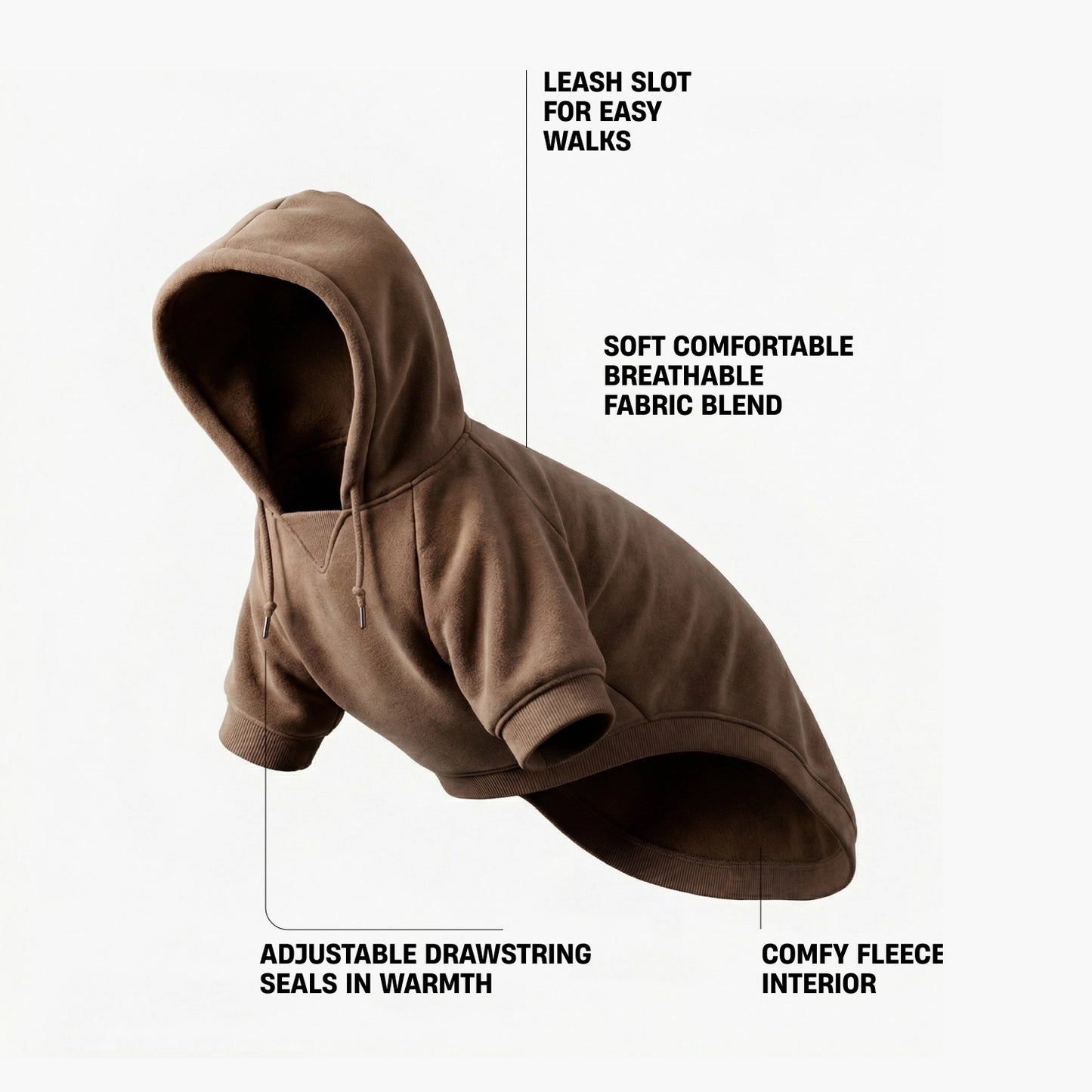SIgnature Dog Hoodies - Brown