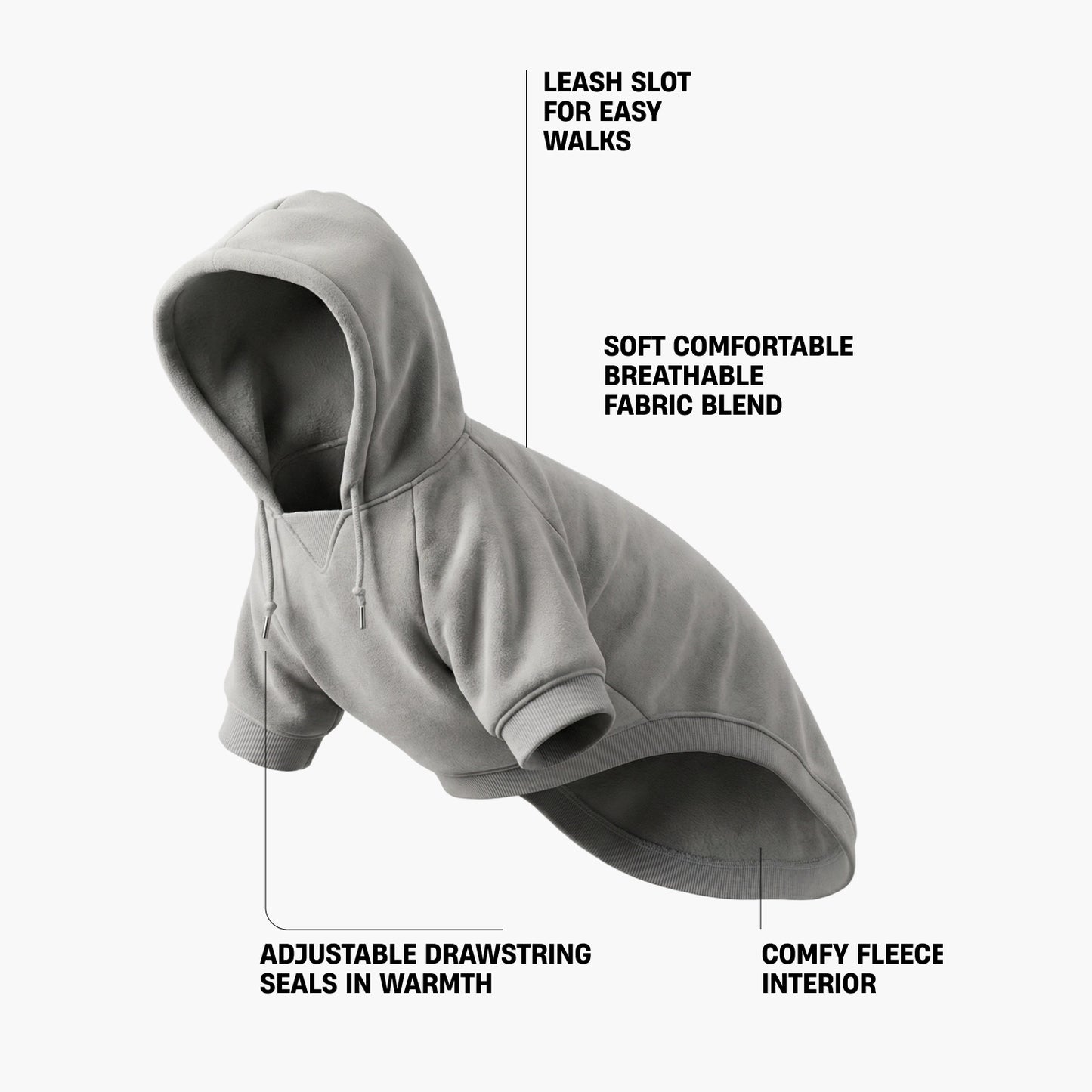 Signature Dog Hoodie - Grey